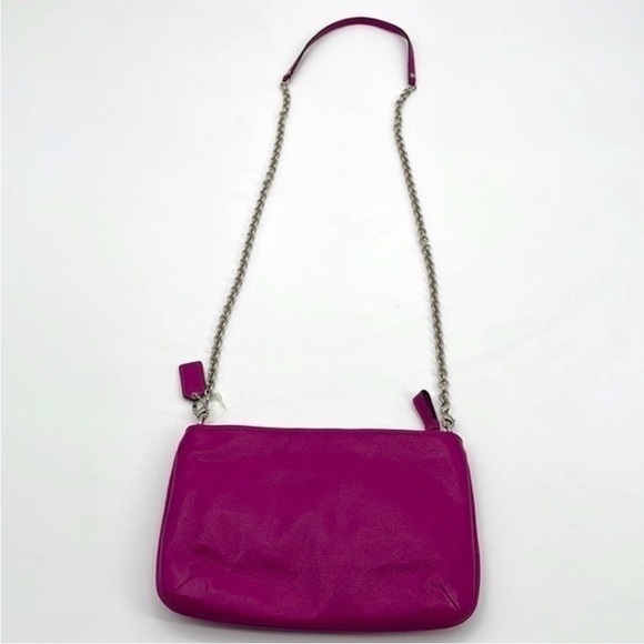 Coach hot pink leather chain strap crossbody restro - Picture 3 of 5